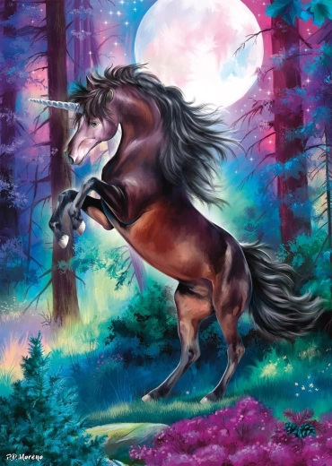 Unicorn Puzzle at Full Moon 1000 Pieces SCHMIDT
