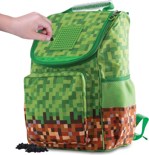 Pixie crew koolikott rohelispruun pixelpaneeliga
