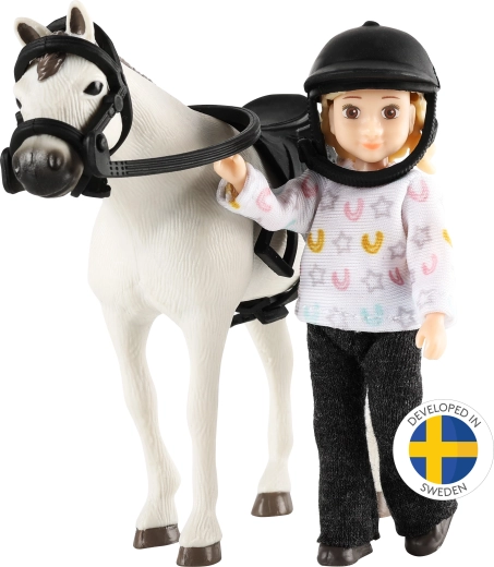 Lundby Rider with Horse – Dollhouse Set