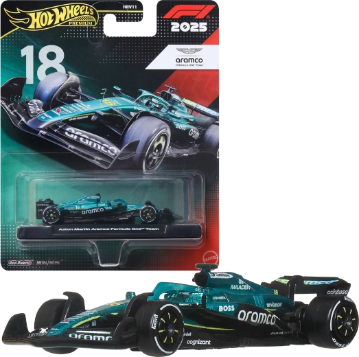 Hot Wheels Premium vormel 1 Aston Martin Aramco Lance Stoll #18 - 1 tk