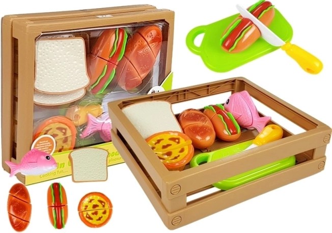 Laste toidukomplekt takjapaelal, virnastatavas kastis