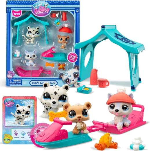 Littlest Pet Shop Snowy Day Play Pack – figuuride ja tarvikute komplekt