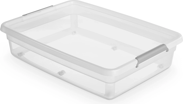 Basestore ratastel hoiukast kaane ja klambritega 60 l