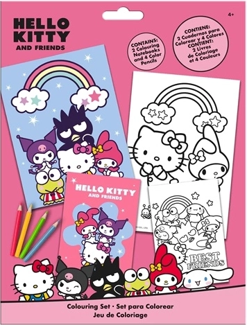 Hello Kitty värviraamatute komplekt värvipliiatsitega