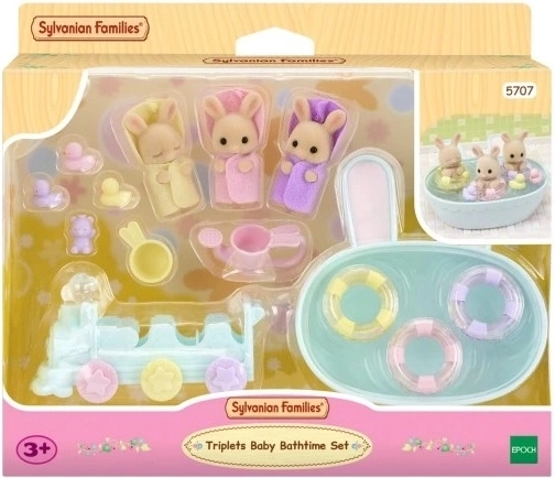 Sylvanian Familiesi kolmikute vannituba – küülikute ja aksessuaaride komplekt