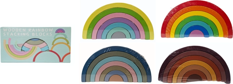 Wooden stacking rainbow - 1 piece