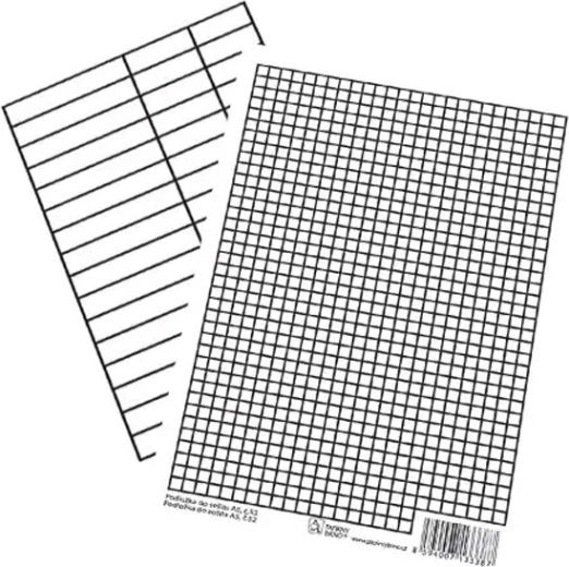 A5 notebook insert – lines and squares - 1 piece