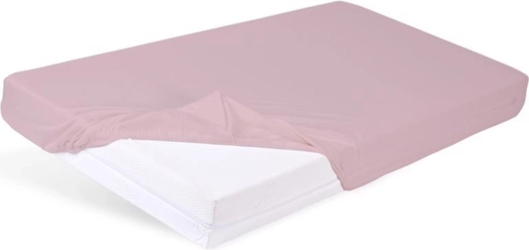 Babymatex veekindel bambusest kummiga voodilina vanaroosa 60 × 120 cm
