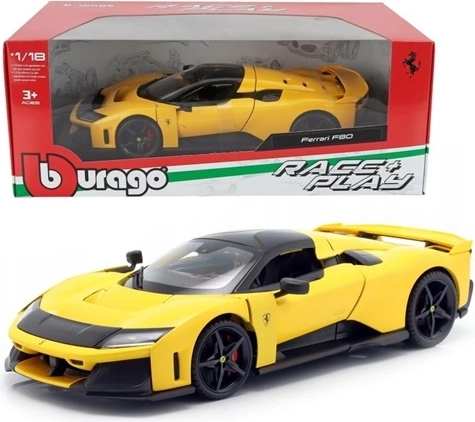 BBU Ferrari F80 R_P kollane Giallo Modena 1:24 kollektsioneeritav automudel