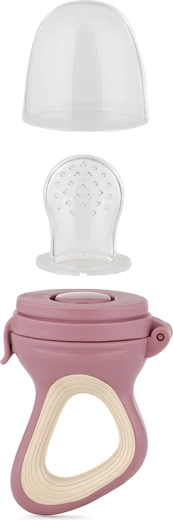 Petite&Mars silicone feeding pacifier Fruzi rose & sand 6m+
