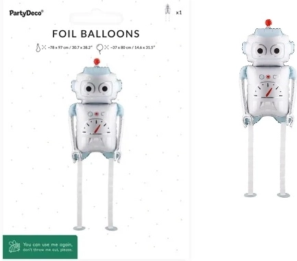 Fooliumõhupall robot mix 37 × 80 cm