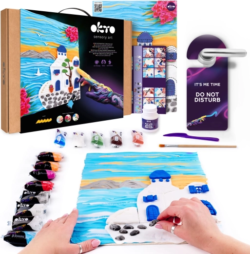 Okto art set for painting with modeling paste Santorini 30 × 40 cm