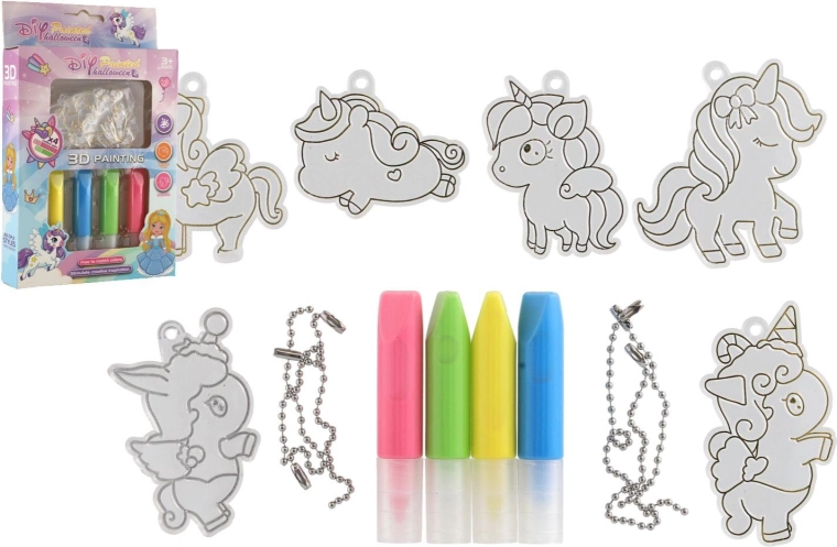 Creative kit: color your own unicorn pendant