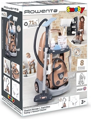 Smoby Rowenta cleaning trolley with vacuum cleaner