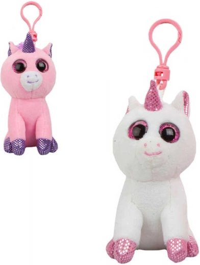 Plush unicorn keychain with clip 11 cm - 1 piece