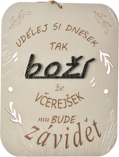 Puidust motiveeriv silt „Tee tänane päev“ 21 × 27 cm