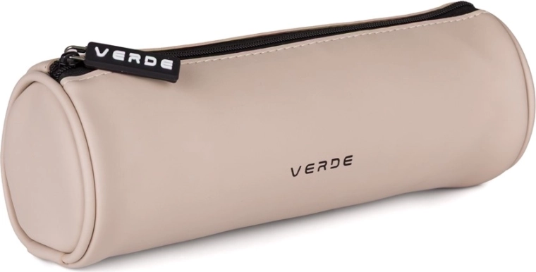 Round case etui Verde mocha made of PU