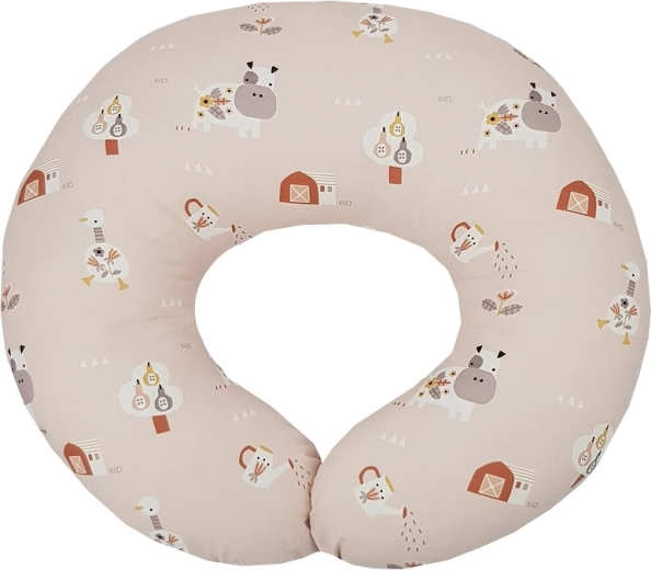 EKO small nursing pillow Velvet My farm powder pink 60 × 60 cm
