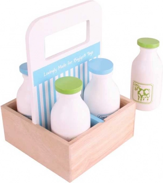 Puidust piim kaasaskantavas karbis Bigjigs Toys