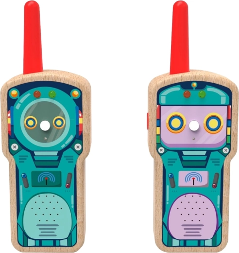 2Kids Toys puidust laste raadiosaatjad roboti motiiviga (komplekt 2 tk)