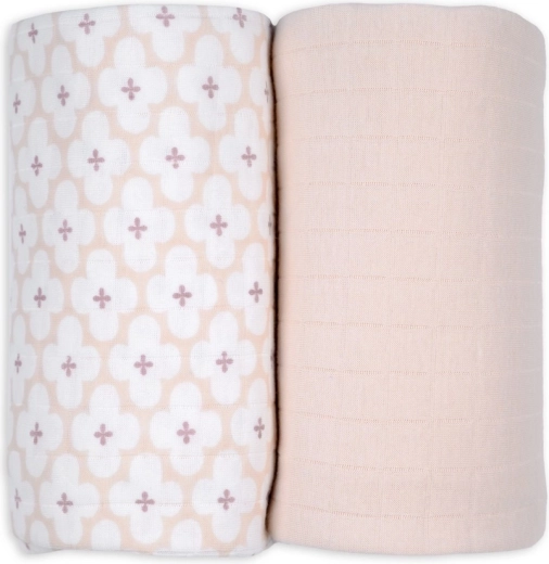 Lodger mähkimislina orgaanilisest puuvillast 110 × 110 cm (2 tk) – matcha/powder