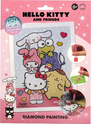 Hello Kitty teemantmaalimine numbrite järgi lastele