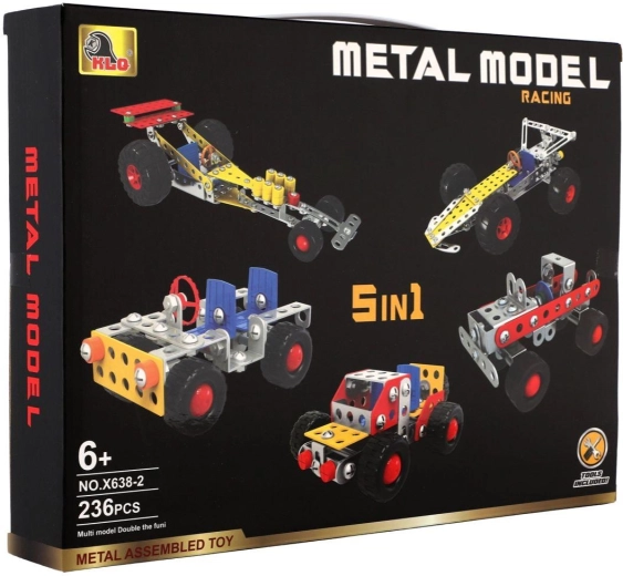 Metallist konstruktor 5 ühes – autod, 236 osa