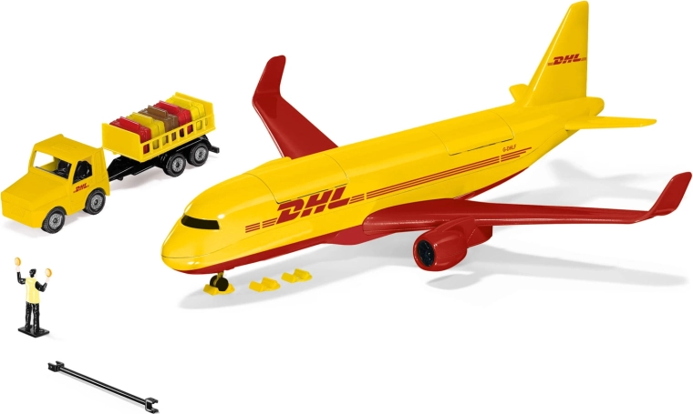 Siku Worldi DHL transpordilennuk koos tarvikutega