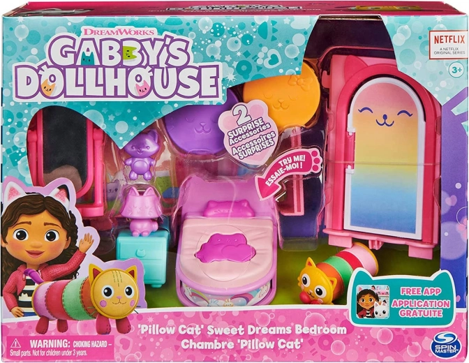Gabby’s Dollhouse: Sweet Dreams Room – Bedroom with Pillow Cat