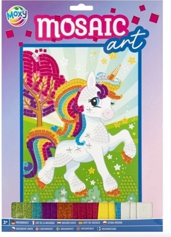 Glitter Mosaic Picture A4 Unicorn