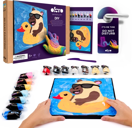 Okto Kapübara loovkomplekt – numbrite järgi voolimis-/maalimismassiga 29 × 29 cm