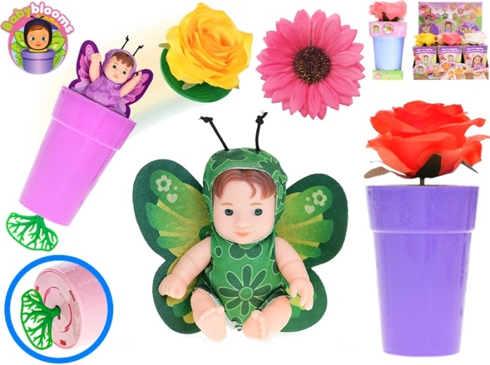 Kolleksiooninukk Beebi Babyblooms lillepotis koos käevõruga, 12,5 cm