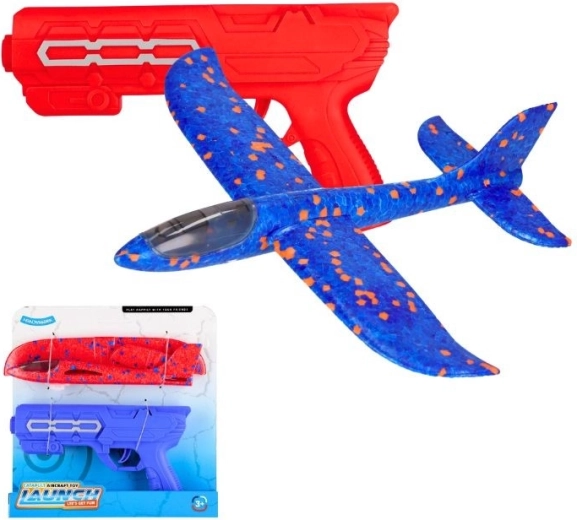 Foam throw glider with launcher (2 colors)