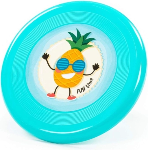 Lendav taldrik (frisbee) ananassimotiiviga, türkiissinine - 1 tk
