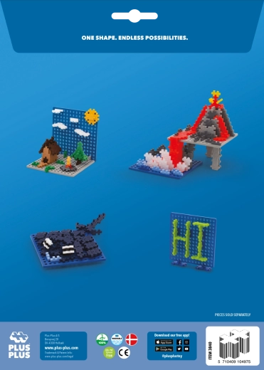 Plus-Plus baseplates (gray and blue)