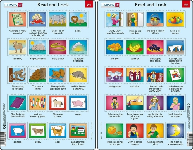 Puzzle inglise keel – pikemad laused, 20 tükki