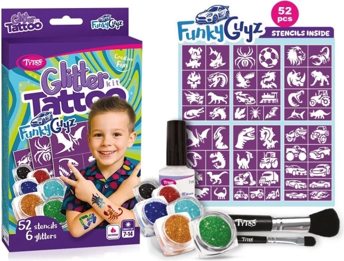 FunkyGuyz sädelevate tätoveeringute komplekt