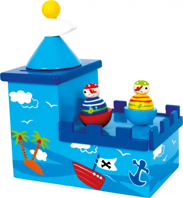 Small Foot puidust mängu hoiukassa Olli ja Bolli