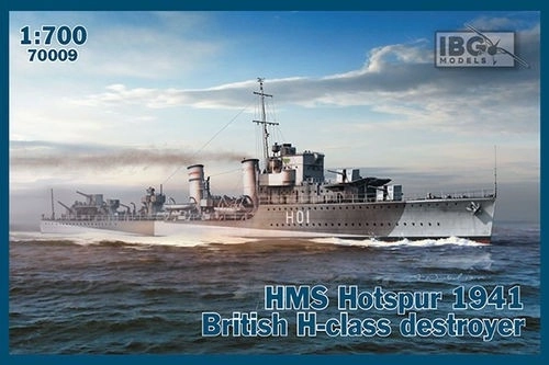 Plastikmudelist laev HMS Hotspur (1941) – H-klassi torpeedokaatri hävitaja
