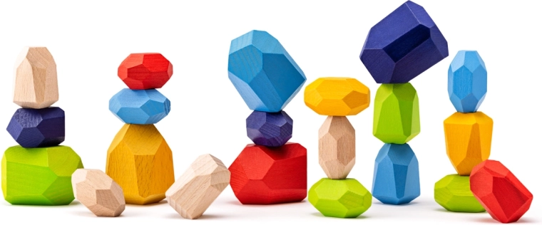 Wooden Balancing Game Stones 21 pcs
