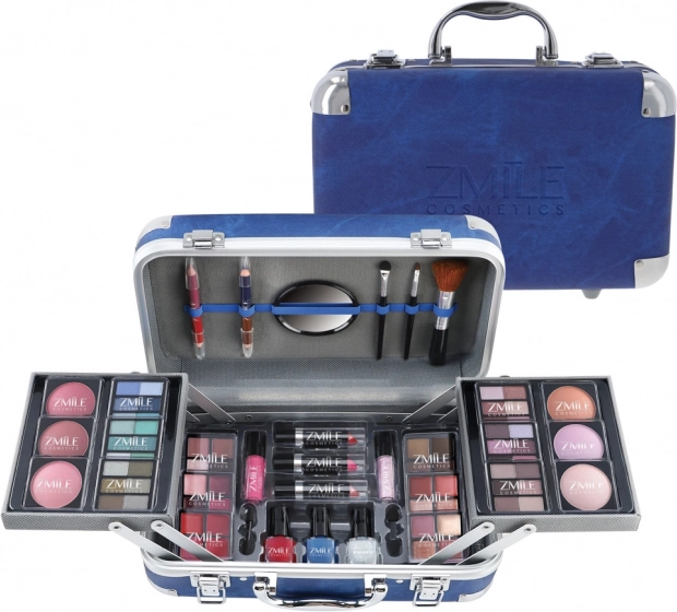 Kosmeetikakohver ZMILE Travel Blue – meigikomplekt 84 tk