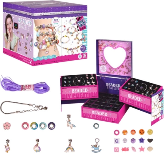 Jewelry-Making Set in a Jewelry Box with Mirror