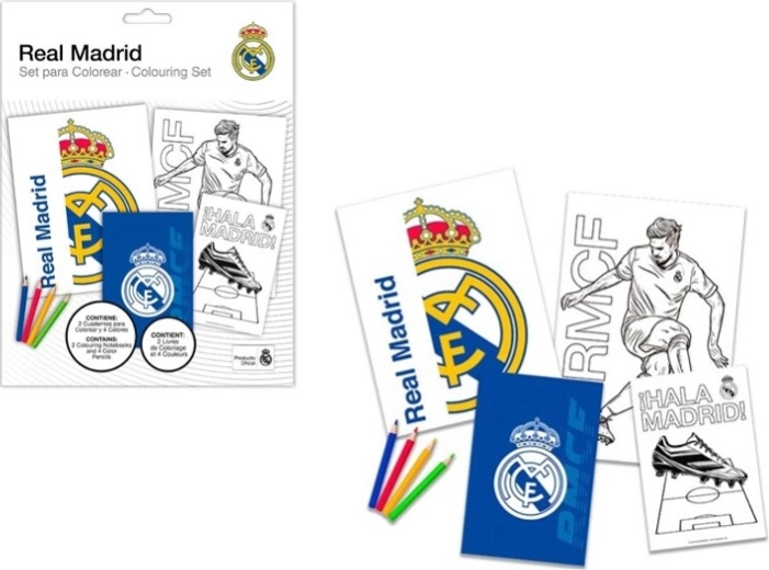 Värviraamat koos viltpliiatsitega REAL MADRID – loovkomplekt lastele