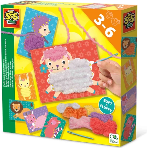 SES Fuzzy Animals Embroidery Set