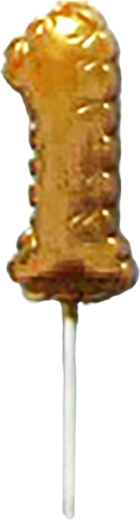 Tordiküünal number 1, kuldne, torgatav, 6 cm