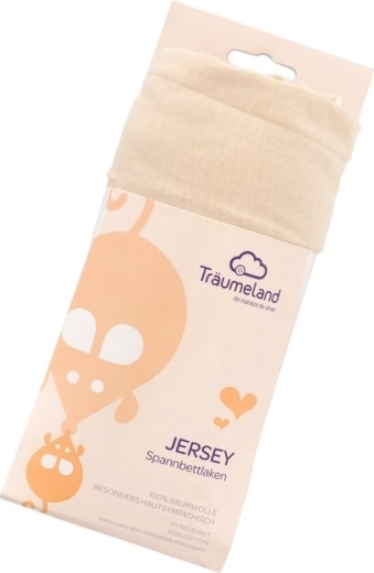 Träumeland jersey kummiga voodilina beebiaedikusse 100 × 100 cm beež