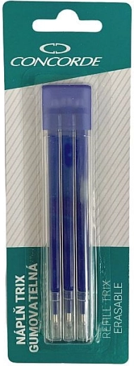 Refills for erasable pen CONCORDE TRIX 0.7 mm, blue, 3 pcs