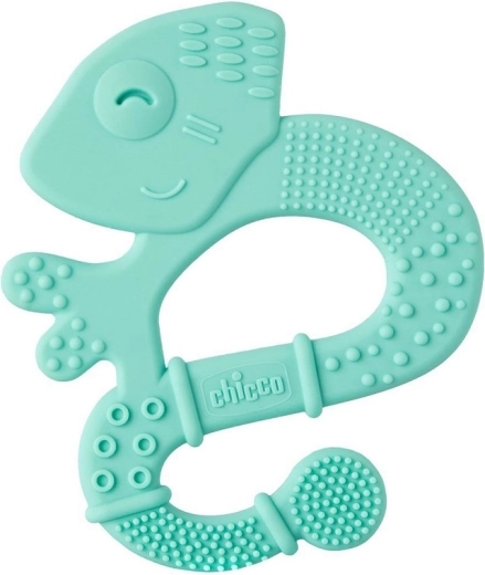 Chicco Super Soft silikoonist närimisrõngas kameeleon sinine 2k+