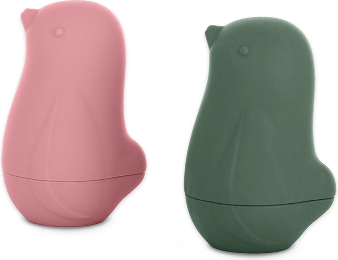 Petite&Mars silicone water toys Love birds ochre green 6m+