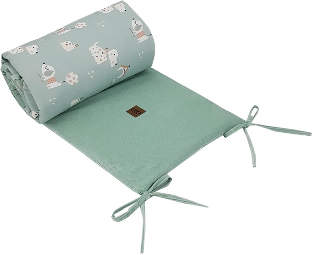 EKO võrevoodi kaitse Velvet Dogs mint